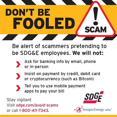 dont fall victim  scams targeting utility customers sdge san diego gas electric news