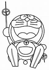 Doraemon Stampare Skiing Sugli Sci Nobita Coloradisegni Esquiando Pianetabambini Stampa Cartoni Animati sketch template
