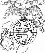 Marine Eagle Anchor Globe Corps Drawing Usmc Emblem Logo Ega Eagles Communication Carved Carving John Office Marines Bellamy Haley Sketch sketch template
