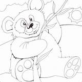 Panda Pages Coloring Colouring Baby Happy Animal Bear Bears Kids Print sketch template