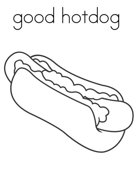 hot dog coloring pages png  file
