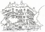 Spain Sketches Building Gaudi Casa Sketching Trip Famous Sketch Parkablogs Had Rush Milà Drizzle Luckily Due Designed Piece Another Parka sketch template