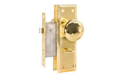 brass finish thumbturn mortise lockset  knobs