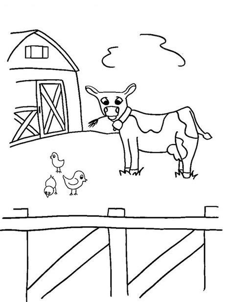 simple farm coloring pages coloring pages