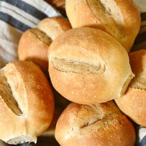 crusty german bread rolls broetchen  gabled home