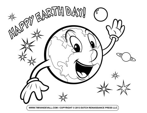 earth day coloring page tim van de vall