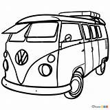 Drawing Car Van Volkswagen Draw Retro Cars Template Drawings Clipart Drawdoo Paintingvalley sketch template