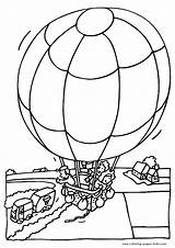 Air Coloring Hot Pages Balloon Printable Color Transportation Balloons Kids Sheets Colouring Cartoon Helicopter Print sketch template