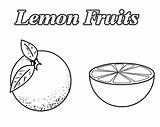 Coloring Pages Fruit Kids Lemons Lemon sketch template
