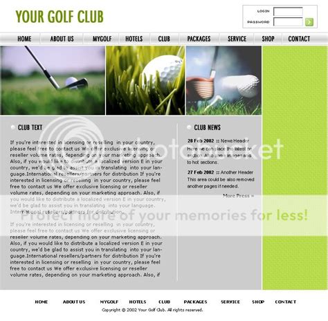 templates   golf templates