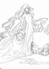 Witch Lineart sketch template