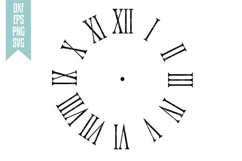 Clock Numbers Roman Numerals Vector Clip Art Cutting