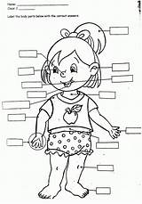 Coloring Body Parts Kids Pages Print Popular sketch template