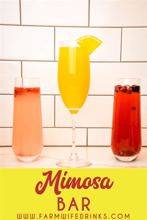 mimosa bar ideas  farmwife drinks