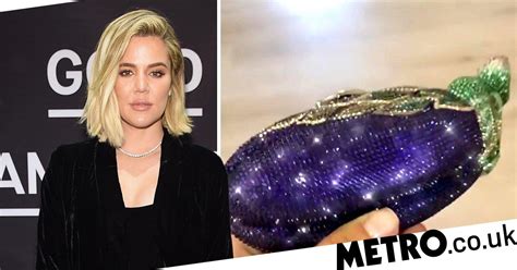 khloe kardashian gets eggplant clutch from kim as birthday present