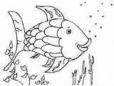 Coloring Rainbow Fish Printable Comments sketch template