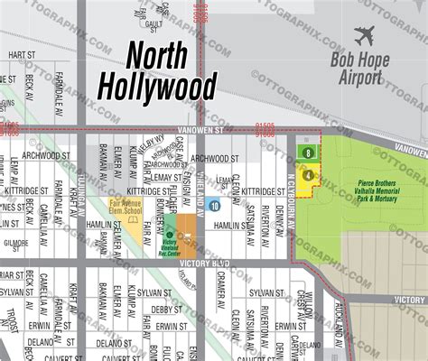 north hollywood map los angeles ca otto maps