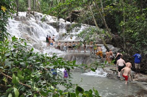 Dunns River Falls In Ocho Rios Jamaica Editorial Image Image Of