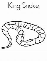 Snake Coloring Pages Snakes King Printable Color Kids Cobra Print Drawing Python Colouring Anaconda California Serpent Hibernate Animals Reptile Kingsnake sketch template