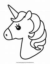 Unicorn Coloring Pages Cute Head Cinco Mayo Printable Kids sketch template