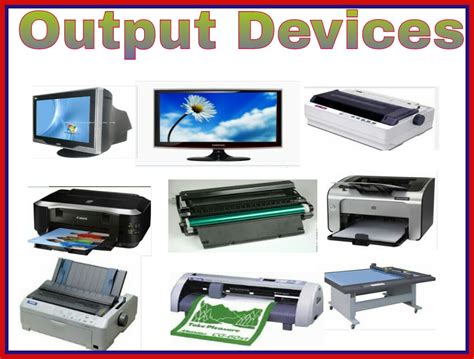 output devicesmonitorprintersplotters  types  work computer plannet