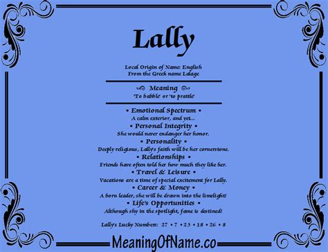 lally meaning