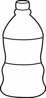 Bottle Water Clipart Clip Plastic Soda Line Jug Cliparts Liter Drawing Bottled Kids Template Coloring Blank Empty Sports Library Glass sketch template