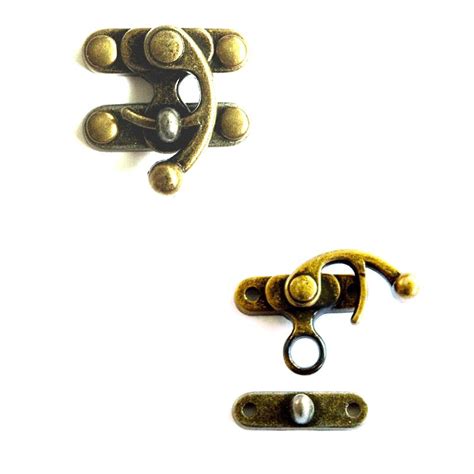 swing locks clasps case box fasteners bags closures  antique bronze  bag parts