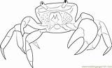 Crab Coloring Halloween Pages Coloringpages101 Crabs Printable sketch template