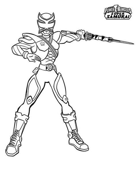 awesome pink ranger  power rangers samurai coloring page color luna