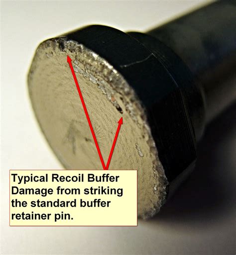 peened buffer fixed  offset retainer pin arcom