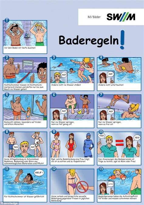 germany hands out guides at swimming baths after women