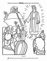 Jesus Mormon Nephites Lds Appears Demaio sketch template