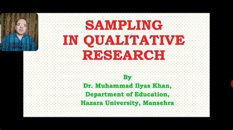 sampling  qualitative research youtube