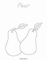 Coloring Pear sketch template