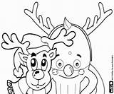 Reindeer Octopus sketch template