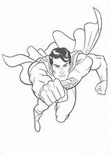 Superman Coloring Pages Flying Super Hero Printable Kids Superhero Batman Színez sketch template