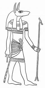 Egyptian Anubis sketch template