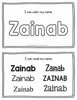 Zainab Zaina Handwriting Pages sketch template