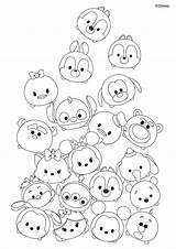 Tsum Coloring Pages Cute Disney Cartoon Sheets Coloringfolder Choose Board sketch template