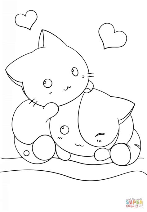 coloring pages  cute kawaii animals coloring home