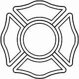 Cross Firefighter Maltese Logo Fire Coloring Department Fireman Crafts Dept Petsbuz sketch template