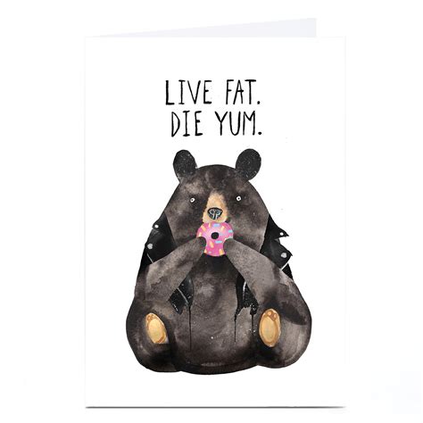 Buy Personalised Jolly Awesome Card Live Fat Die Yum For Gbp 2 29