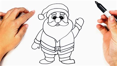 draw santa claus santa claus easy draw tutorial youtube