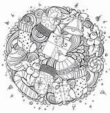 Christmas Coloring Pages Adult Adults Colouring Year Mandala Sheets Happy Printable Amazon Color Book Designs Cards Stress Print сoloring Visit sketch template