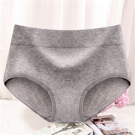 women cotton underwear panties soft seamless briefs high waist warm