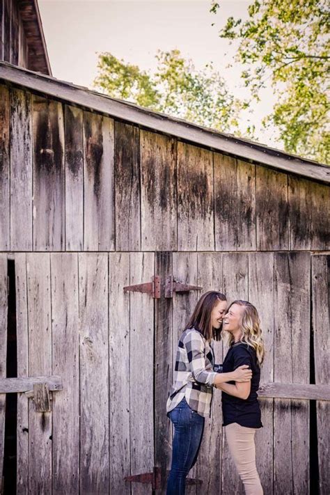 outdoor rustic wisconsin lesbian engagement shoot equally wed