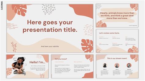 organic shapes  powerpoint template google  theme