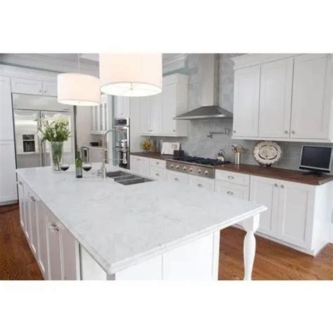 polished white granite kitchen slab  flooring thickness   mm