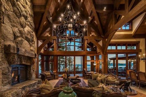 stunning lodge style home   world luxury overlooking lake tahoe lodge style home
